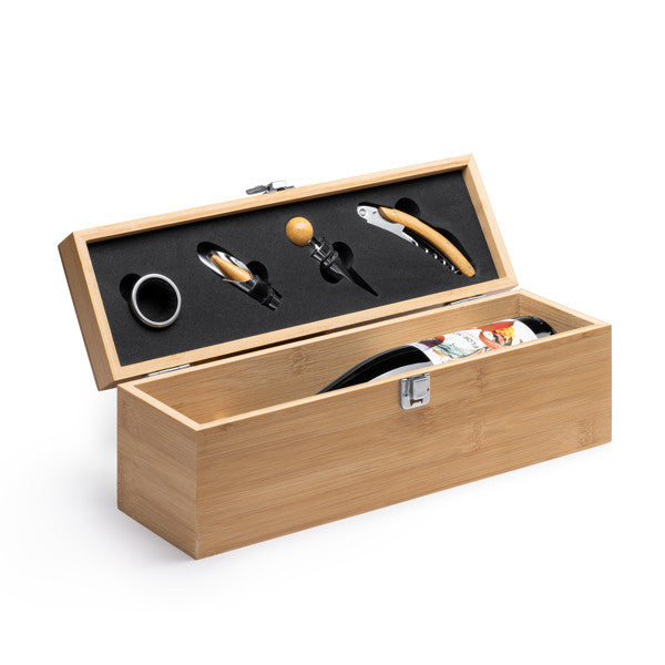 Cofanetto in Legno Rowan | Set portabottiglie