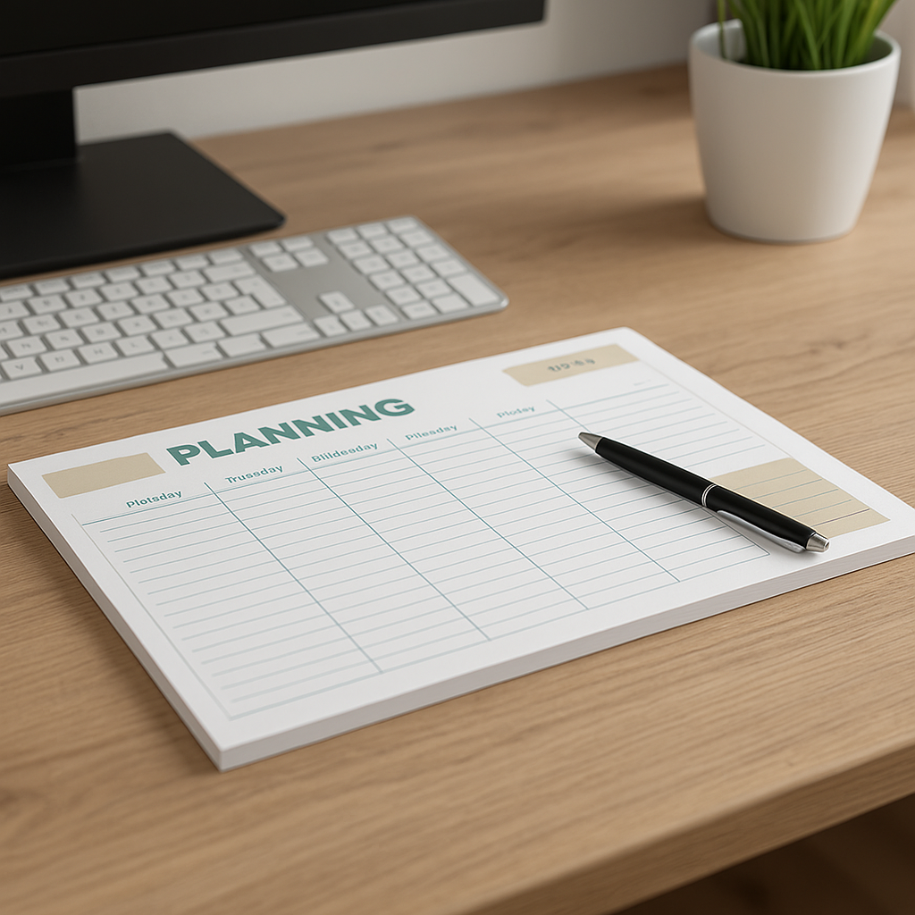 Planning Settimanale da Tavolo