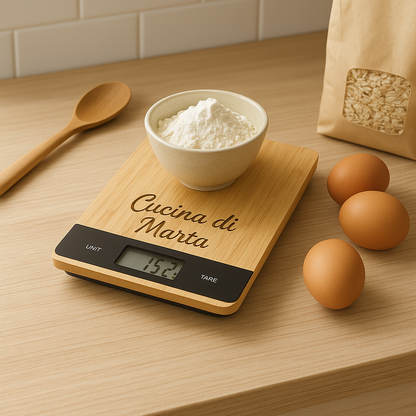 Bilancia da Cucina Madrid in Bamboo