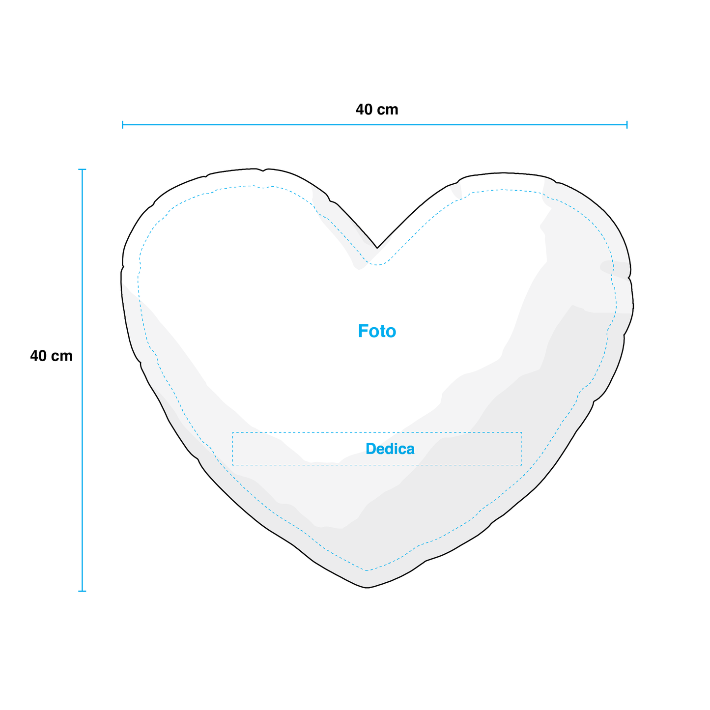 Cuscino a Cuore in poliestere