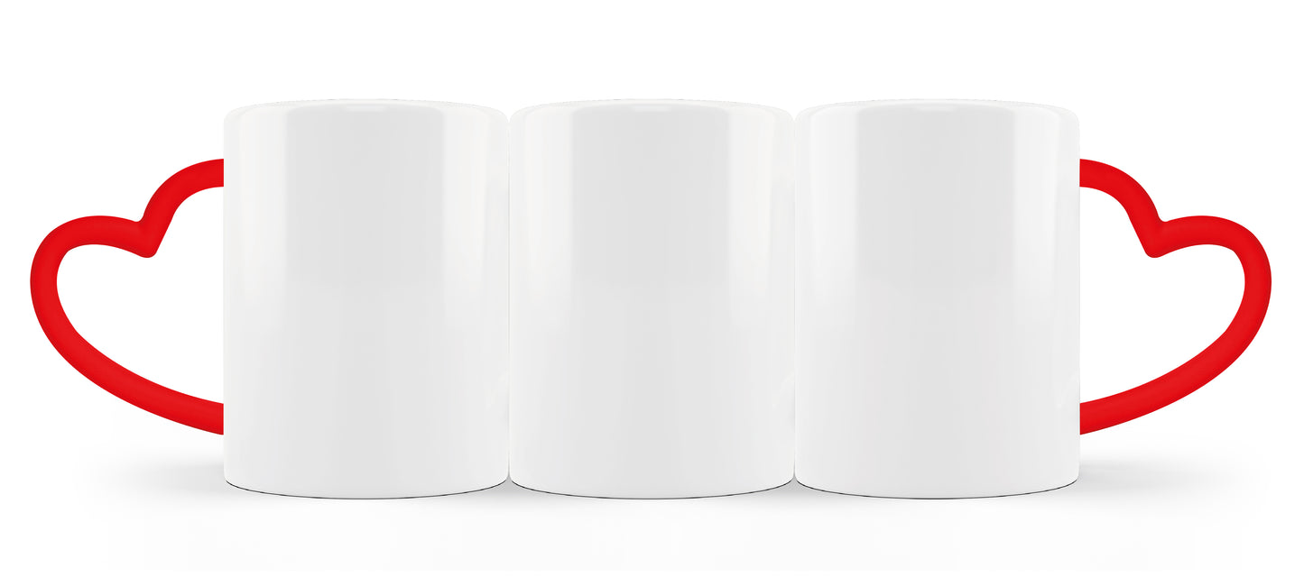 Tazza con Manico a Cuore Rosso