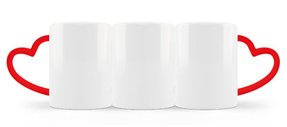 Tazza con Manico a Cuore Rosso