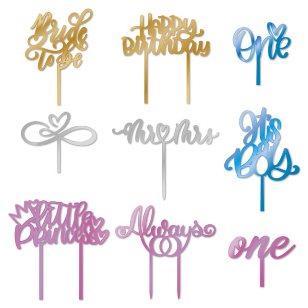 Cake Topper in plexiglass - immagine 2
