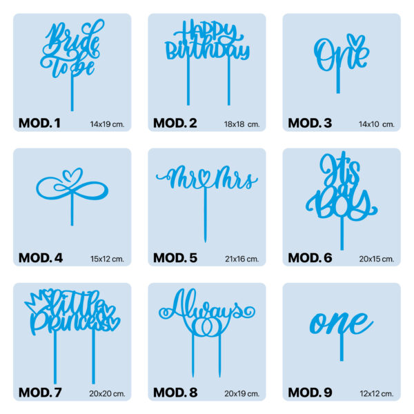 Cake Topper in plexiglass - immagine 3