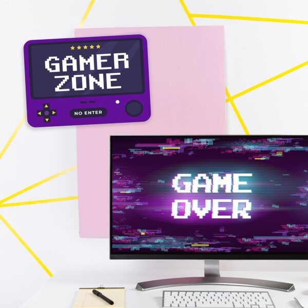Targa Gamer Zone 20x30 cm. - immagine 4