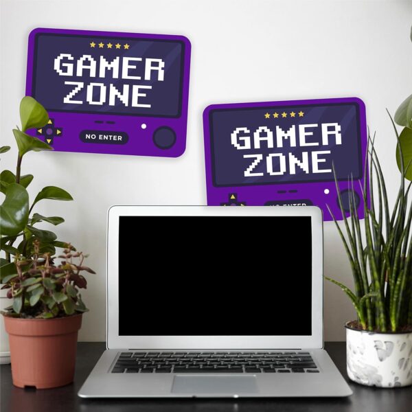 Targa Gamer Zone 20x30 cm. - immagine 3