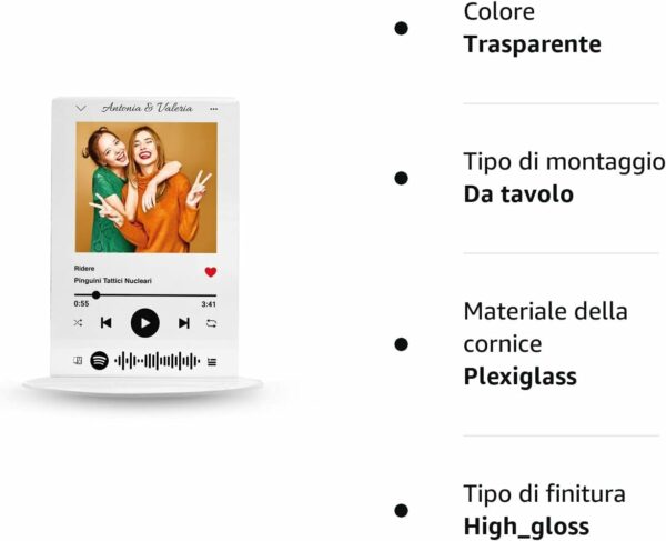 Targa Spotify con dedica - immagine 4