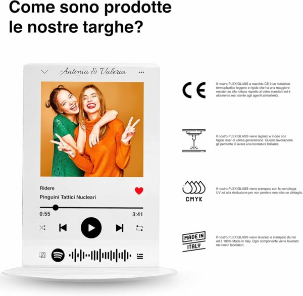 Targa Spotify con dedica - immagine 6