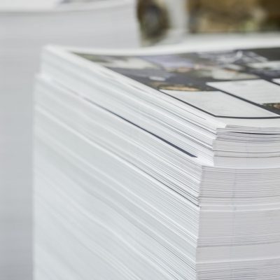 High Contrast, Printed Paper Stack Industry Offset Sheets