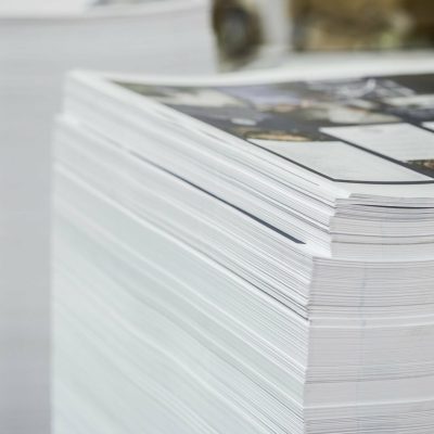 High Contrast, Printed Paper Stack Industry Offset Sheets